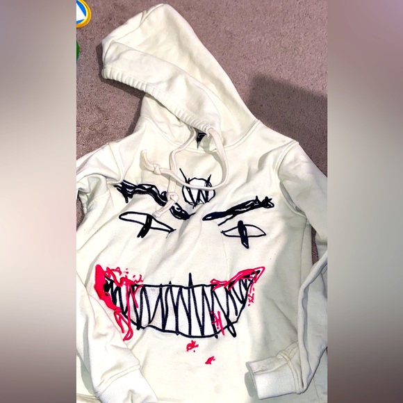 Jackets & Coats Evil Hearts Club Monster Face Hoodie Poshmark